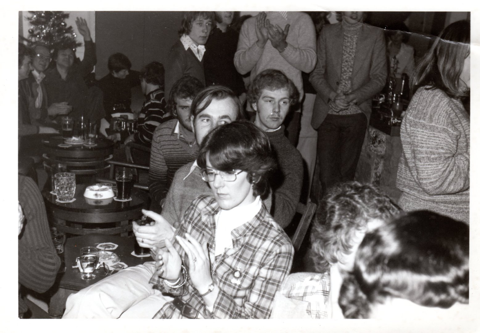 In the photograph Geoff Gibson, Roy Sumpner, Janice Stace, Tony Stace, Peter Slights, Me (just recognisable by the sideburns) and Brian Mook
