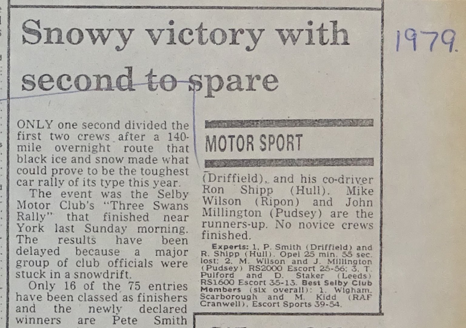 Selby and District Motor Club