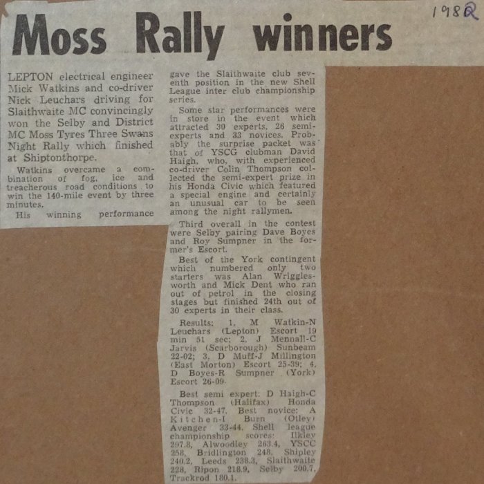 Selby and District Motor Club
