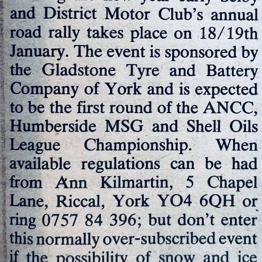 Selby and District Motor Club