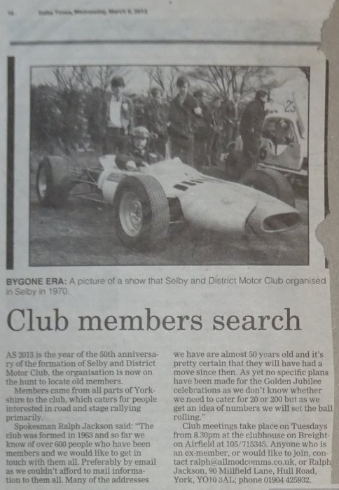 Selby and District Motor Club