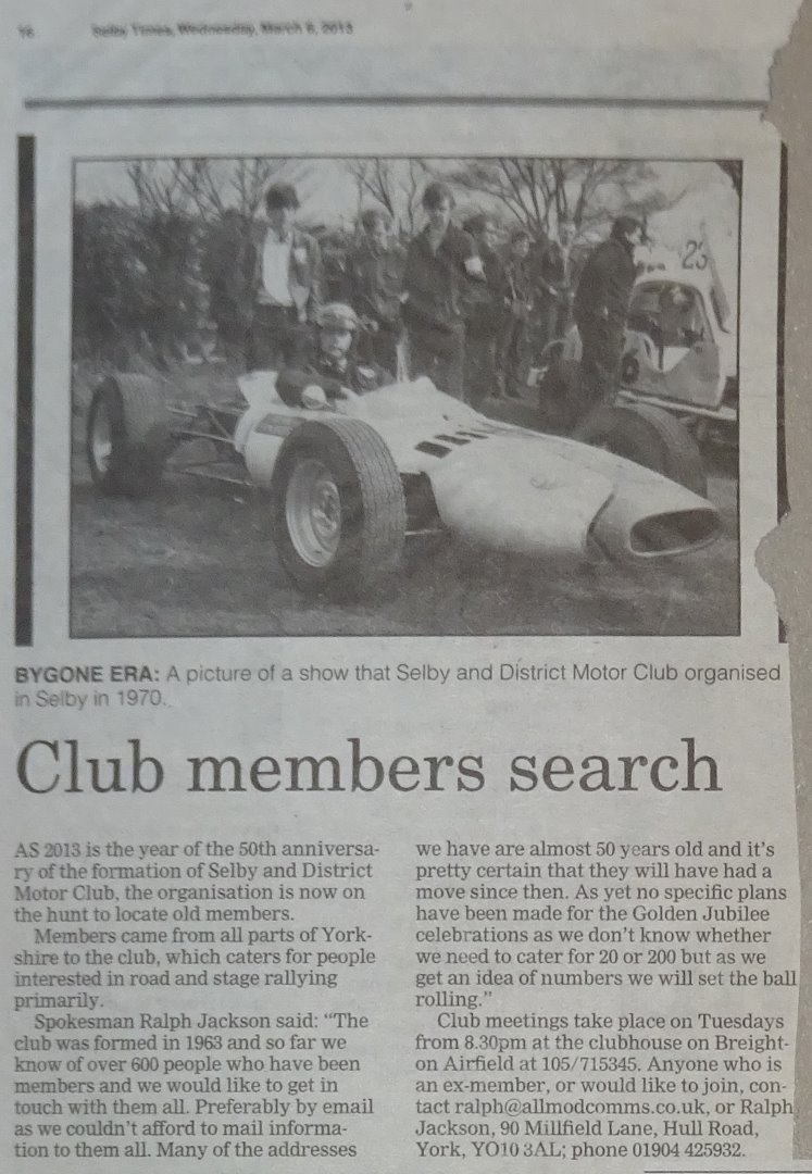 Selby and District Motor Club
