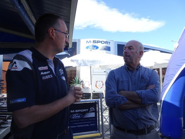 Fords Iain Tullie talking to John McDonald